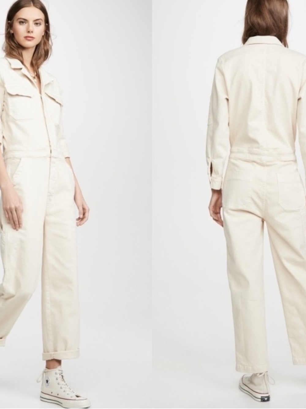 Mother The Fixer Women XS Birch Utility Jumpsuit - Picture 7 of 8